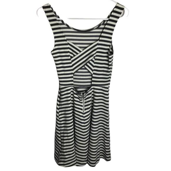 American Eagle Dress Womens 2 Blue Mini Striped Open Back Sleeveless Stretch - Picture 7 of 7
